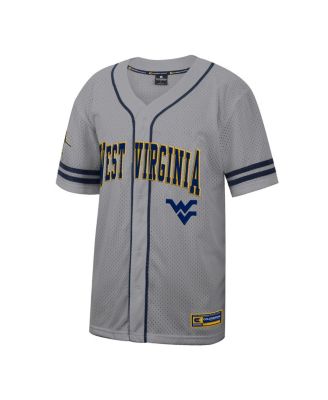 Men's Gray West Virginia Mountaineers Free Spirited Baseball Jersey