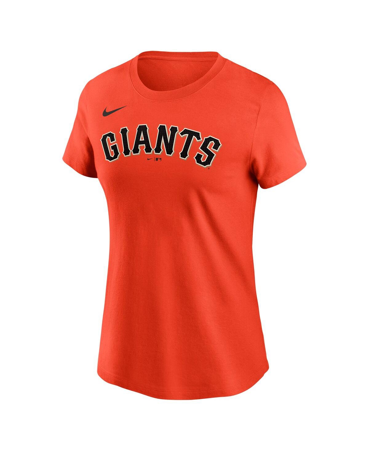 Nike Women's Justin Verlander Orange San Francisco Giants Fuse Name Number T-shirt In Orange