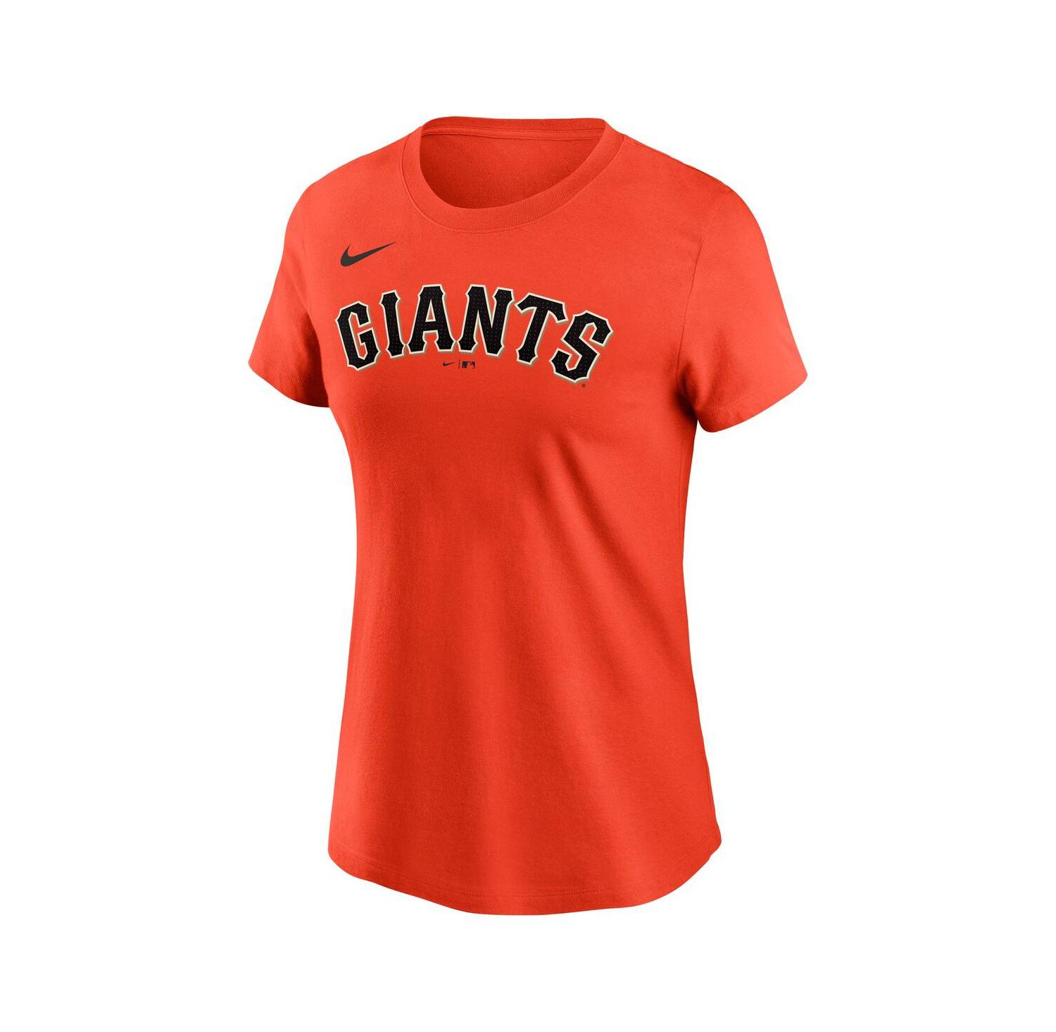 Women's Justin Verlander Orange San Francisco Giants Fuse Name & Number T-Shirt