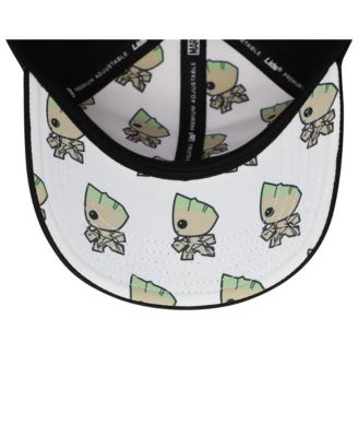 Big Boys and Girls Black Guardians of the Galaxy Groot Chibi Adjustable Hat