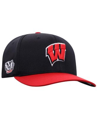 Men's Black Wisconsin Badgers Reflex Fitted Hat