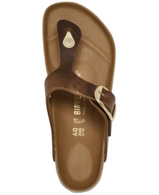 Women's Gizeh Big Buckle Oiled Leather Sandals from Finish Line