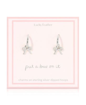 Beautiful Bows - Bow Charm Hoops - Silver