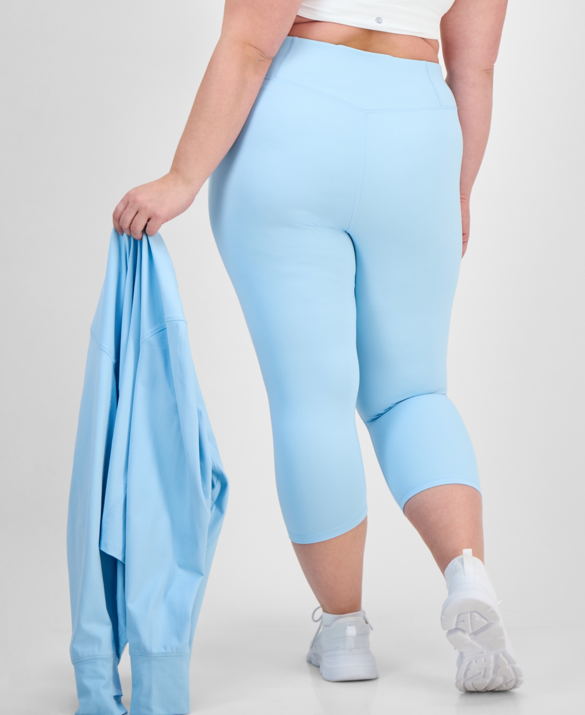 Id Ideology Plus Size Soft Cropped Leggings, Exclusively At Macy's