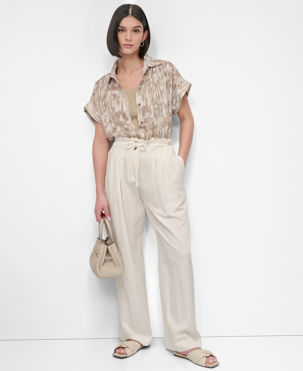 Dkny Allover Print Button-up Shirt