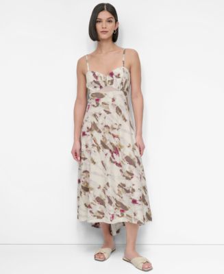 DKNY Women's Sweetheart-Neck Inset Empire-Waist Dress