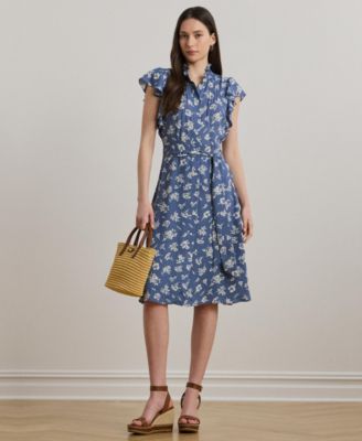 Lauren Ralph Lauren - Women's Floral Belted Georgette Shirtdress