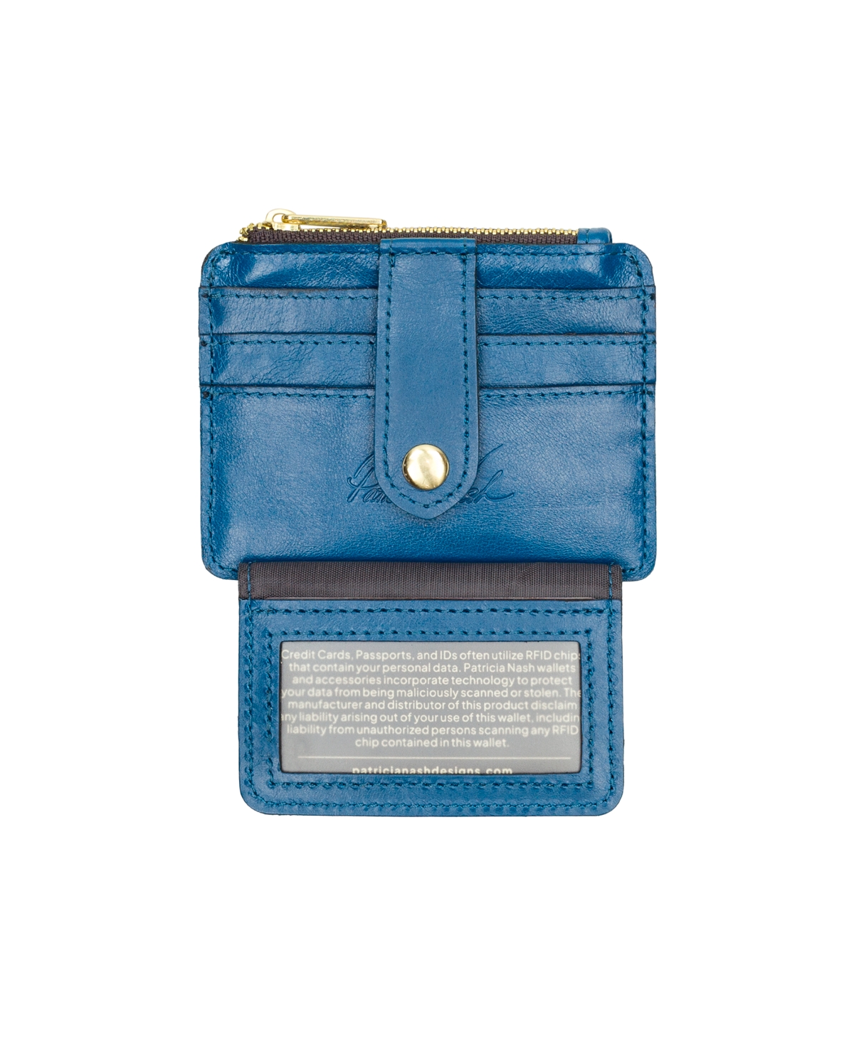 PATRICIA NASH CASSIS ID SMALL PRINTED LEATHER WALLET 