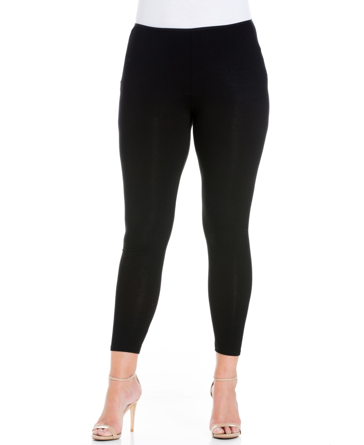 24SEVEN COMFORT APPAREL PLUS SIZE COMFORTABLE ANKLE LENGTH LEGGINGS 