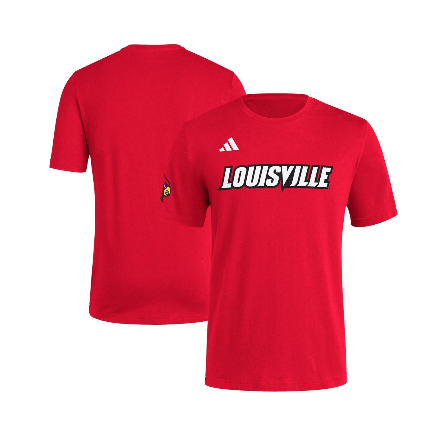 Men's Red Louisville Cardinals Fresh Wordmark T-Shirt