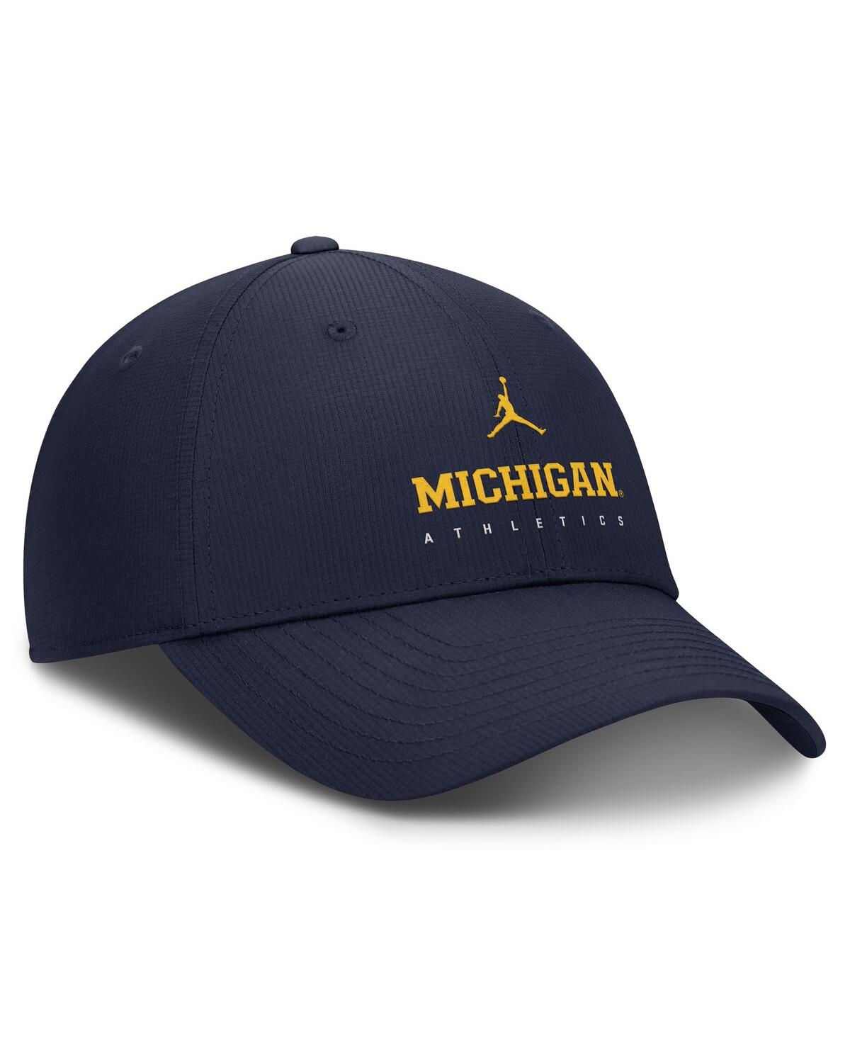 JORDAN MEN'S NAVY MICHIGAN WOLVERINES CLUB PERFORMANCE ADJUSTABLE HAT 