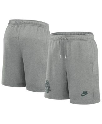 Nike - Men's Heather Gray Michigan State Spartans Legacy Essential Fleece Shorts