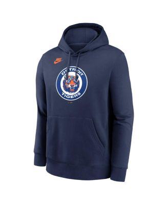 Men's Navy Detroit Tigers Cooperstown Collection Logo Club Pullover Hoodie
