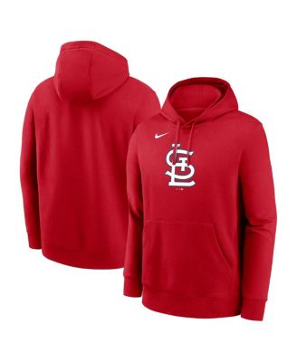 Nike - Men's Red St. Louis Cardinals Logo Club Fleece Pullover Hoodie