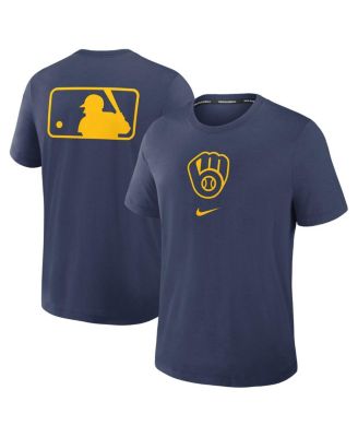 Nike - Men's Navy Milwaukee Brewers Authentic Collection Early Work Tri-Blend Performance T-Shirt