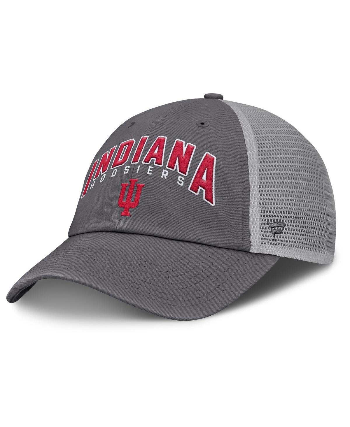 Fanatics Men's Charcoal Indiana Hoosiers Ionic Trucker Adjustable Hat In Charcoal