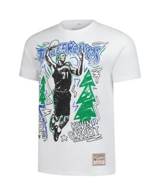 Men's Kevin Garnett White Minnesota Timberwolves Hardwood Classics Chalked Up T-Shirt