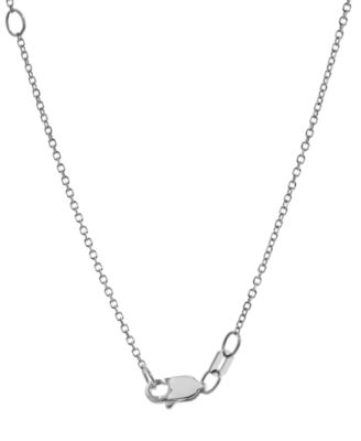 Diamond Heart Pendant Necklace (1 ct. t.w.) in 14k White Gold, 16" + 2" extender
