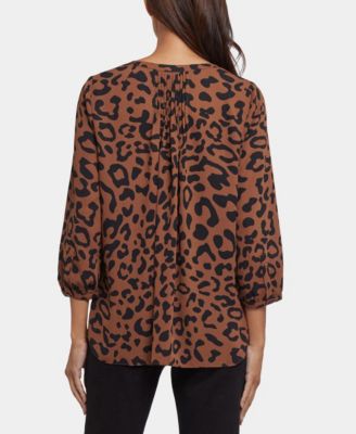 Women's Pintuck V Neck Top