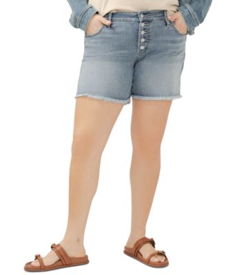 Silver Jeans Co. - Plus Size Mid Rise Boyfriend Shorts