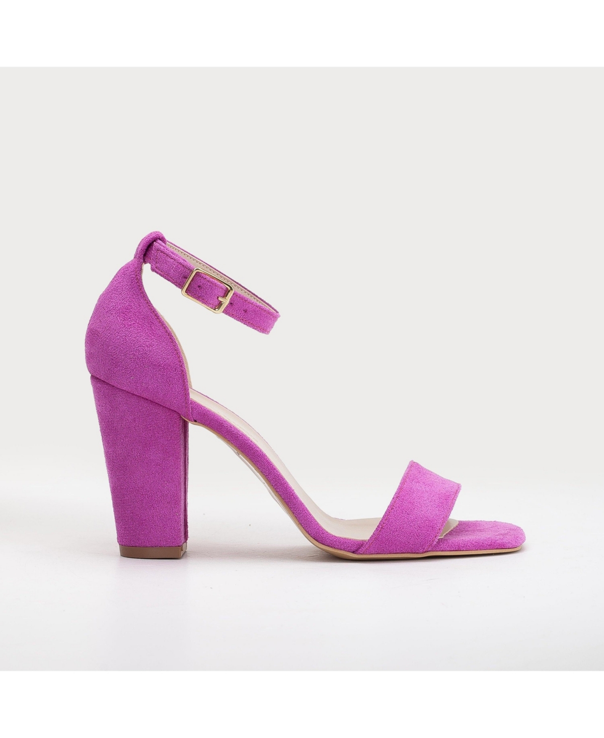 Jess High Heel Sandals - Lilac faux suede