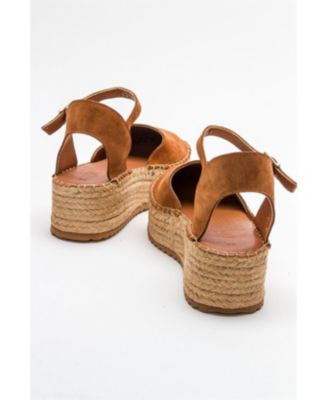 Viba Leather Esprarille Platform Wedge Sandals