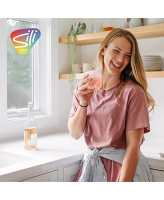 Stemless Wine Glasses 12oz: 6 pk - (3) Hippie Hops & (3) Arctic Sky