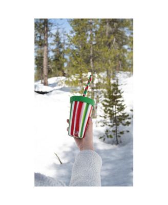 Straw Tumbler 16 oz: 4 pk - Peppermint, Poinsettia, Classic Red, Classic Green