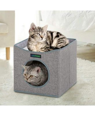 Foldable Cat Condo: Smoke Gray