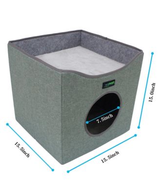Foldable Cat Condo: Sage Green