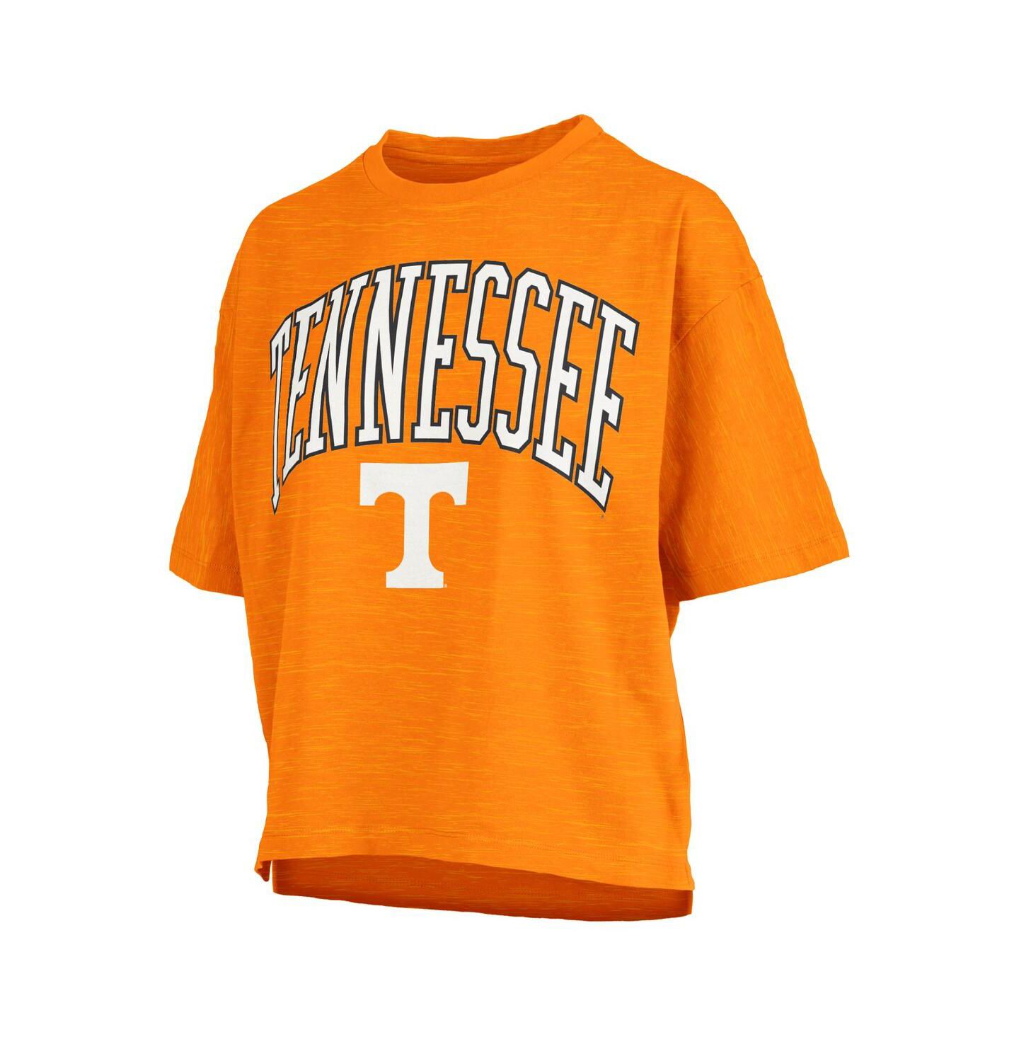Женская футболка Pressbox Tennessee Orange Tennessee Volunteers Nelson Arch Over Logo Waist Length Oversized Slub — фото 3
