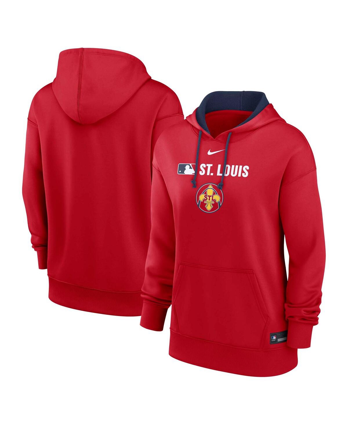 Nike Red St. Louis Cardinals Authentic Collection City Connect Performance Pullover Hoodie In Cardinals
