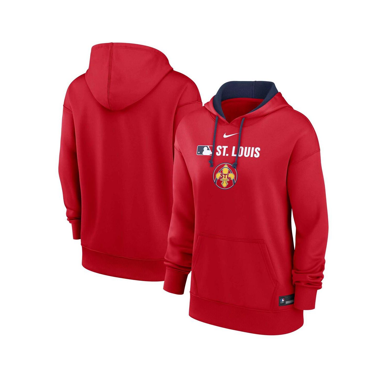 Women's Red St. Louis Cardinals Authentic Collection City Connect Performance Pullover Hoodie