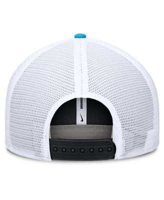 Men's Black/Light Blue Miami Marlins Pro Performance Trucker Snapback Hat