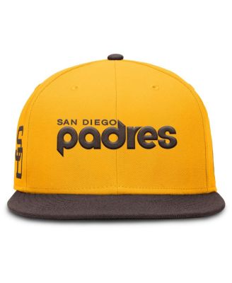 Men's Gold San Diego Padres True Performance Fitted Hat