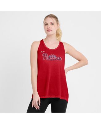 Women's Red Philadelphia Phillies Crisscross Performance Tank Top