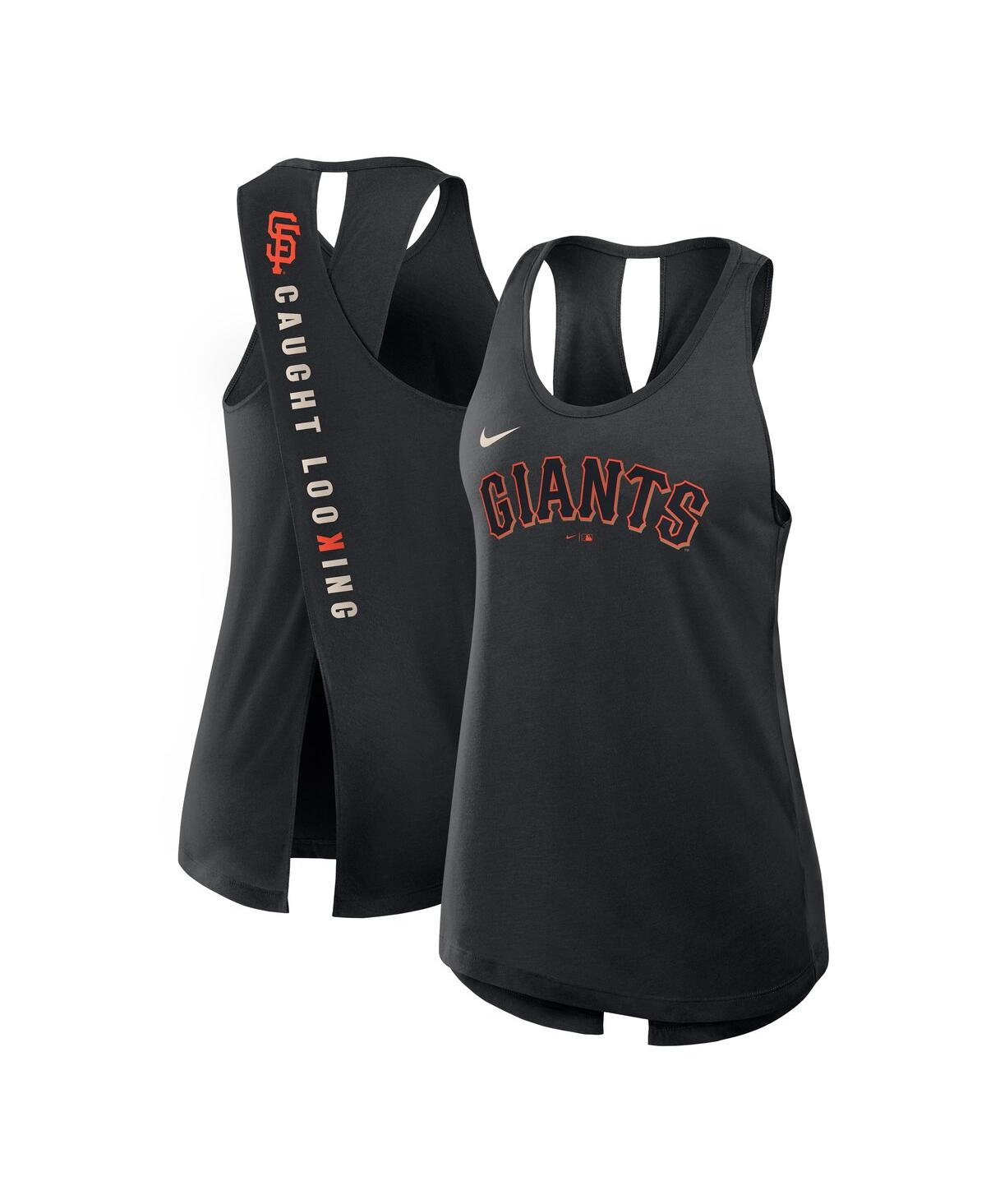 Women's Black San Francisco Giants Crisscross Performance Tank Top - Black