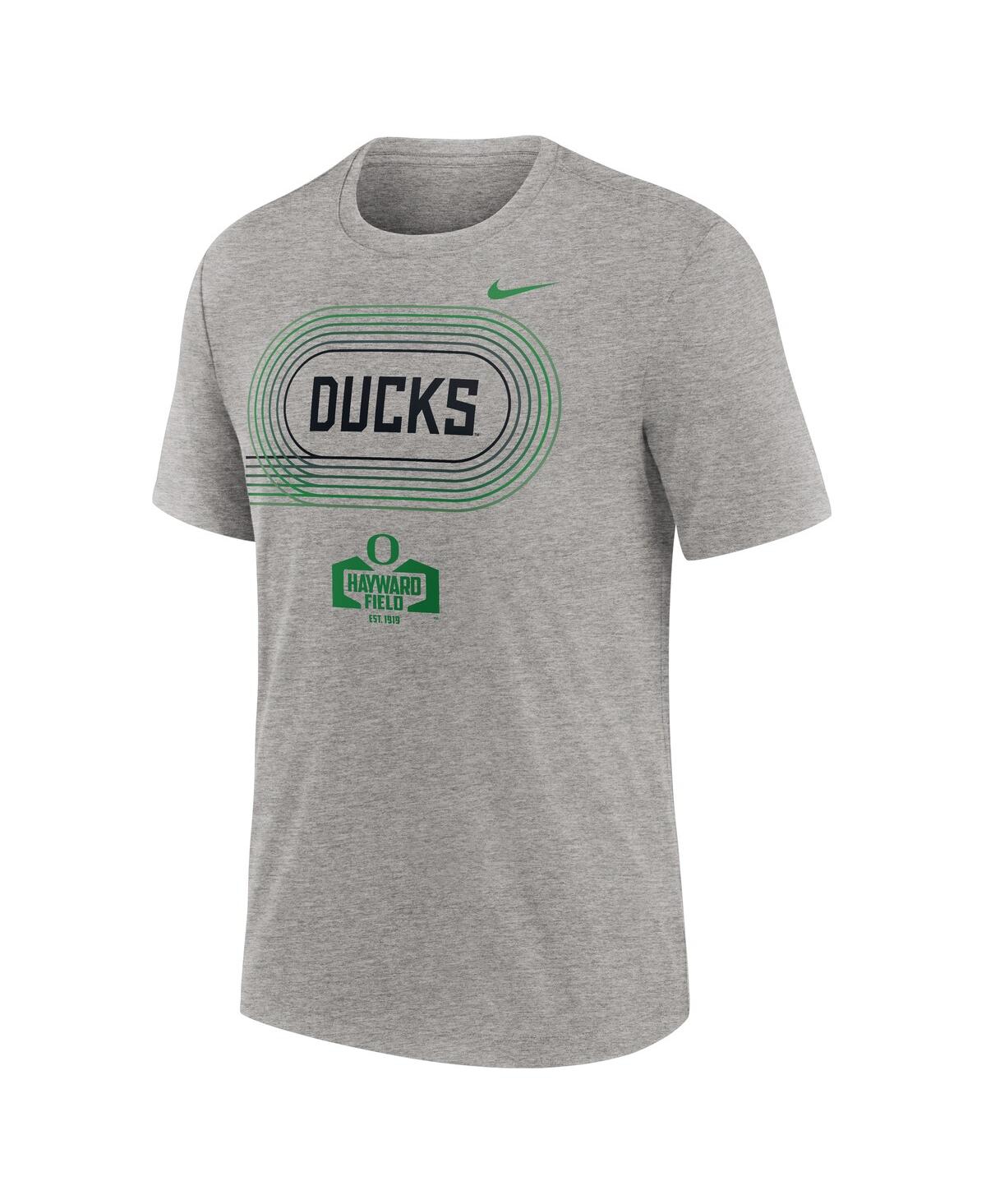 Nike Men's Heather Gray Oregon Ducks Campus Local Tri-blend T-shirt In Heather Gray