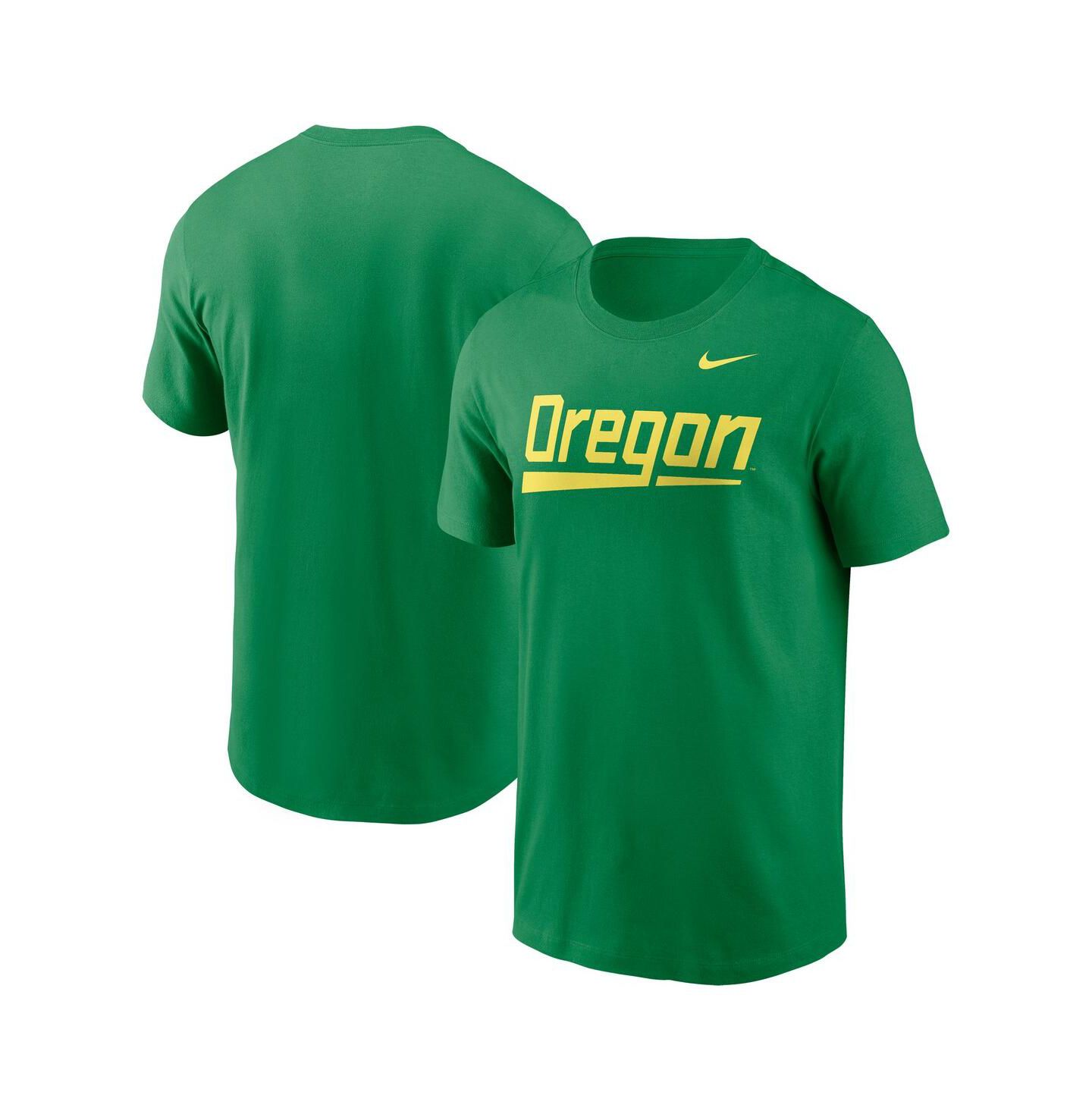 Мужская футболка Nike Green Oregon Ducks Baseball Wordmark — фото 1