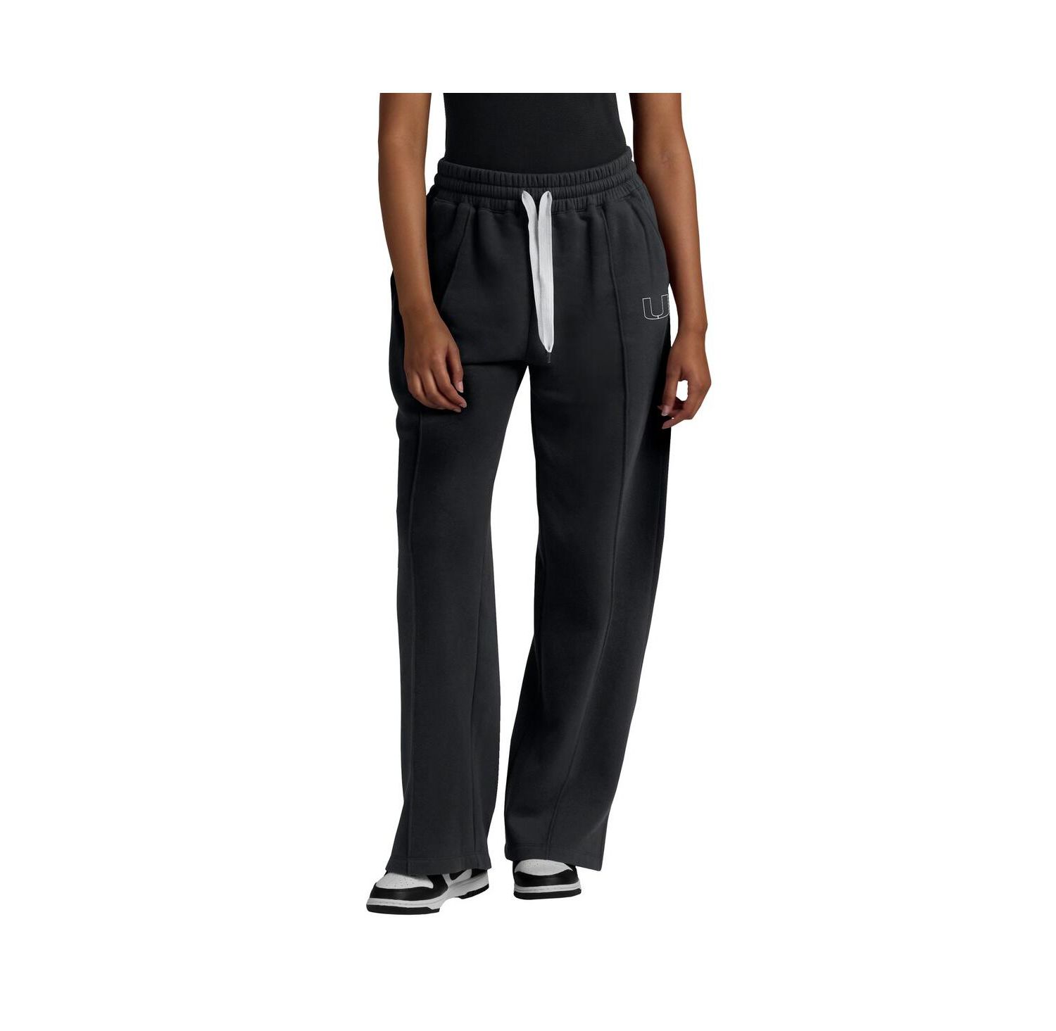 Women's Black Miami Hurricanes Prime Supersoft Fleece Flaired Sweatpants