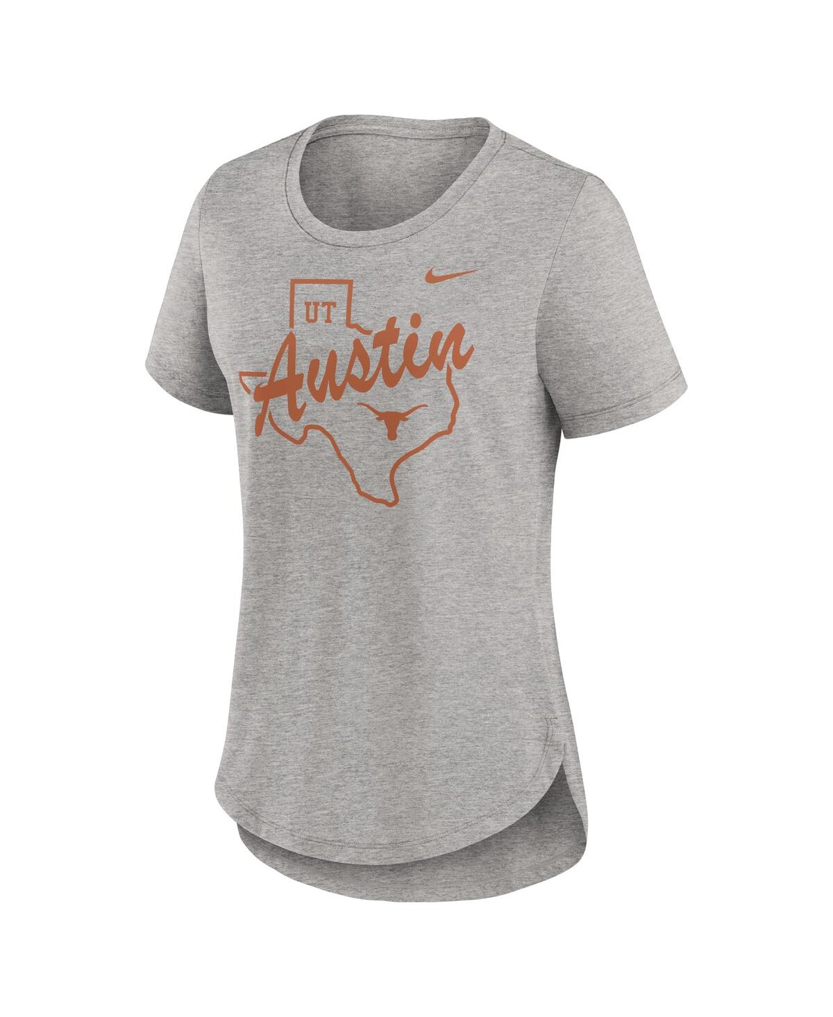 Nike Heather Gray Texas Longhorns Local Campus Location Mantra Tri-blend T-shirt In Gray
