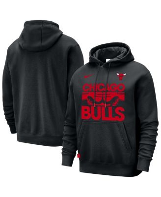 Nike - Men's Black Chicago Bulls Courtside Club Pullover Hoodie
