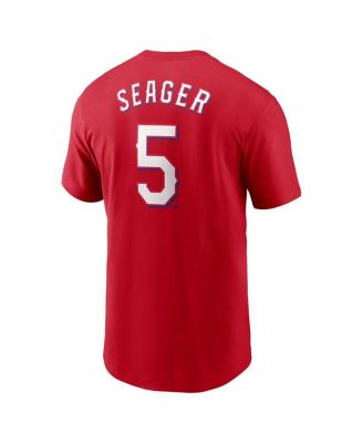 Men's Corey Seager Red Texas Rangers Fuse Name Number T-Shirt