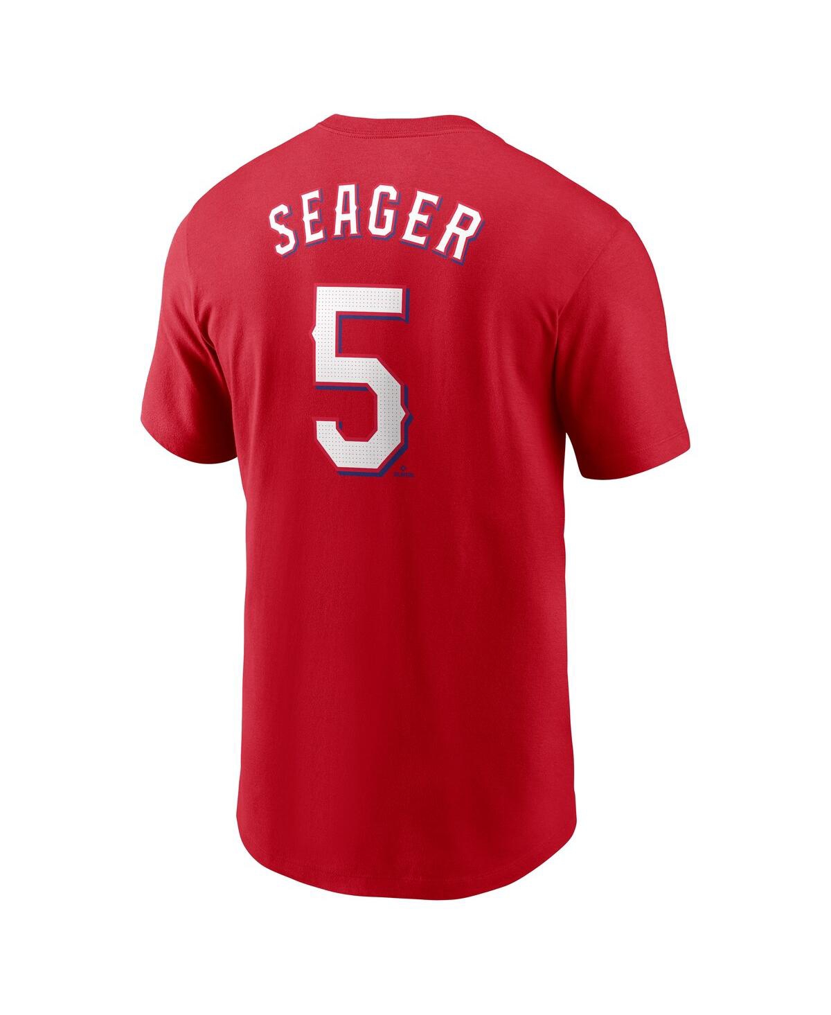 Nike Men's Corey Seager Red Texas Rangers Fuse Name Number T-shirt In Red