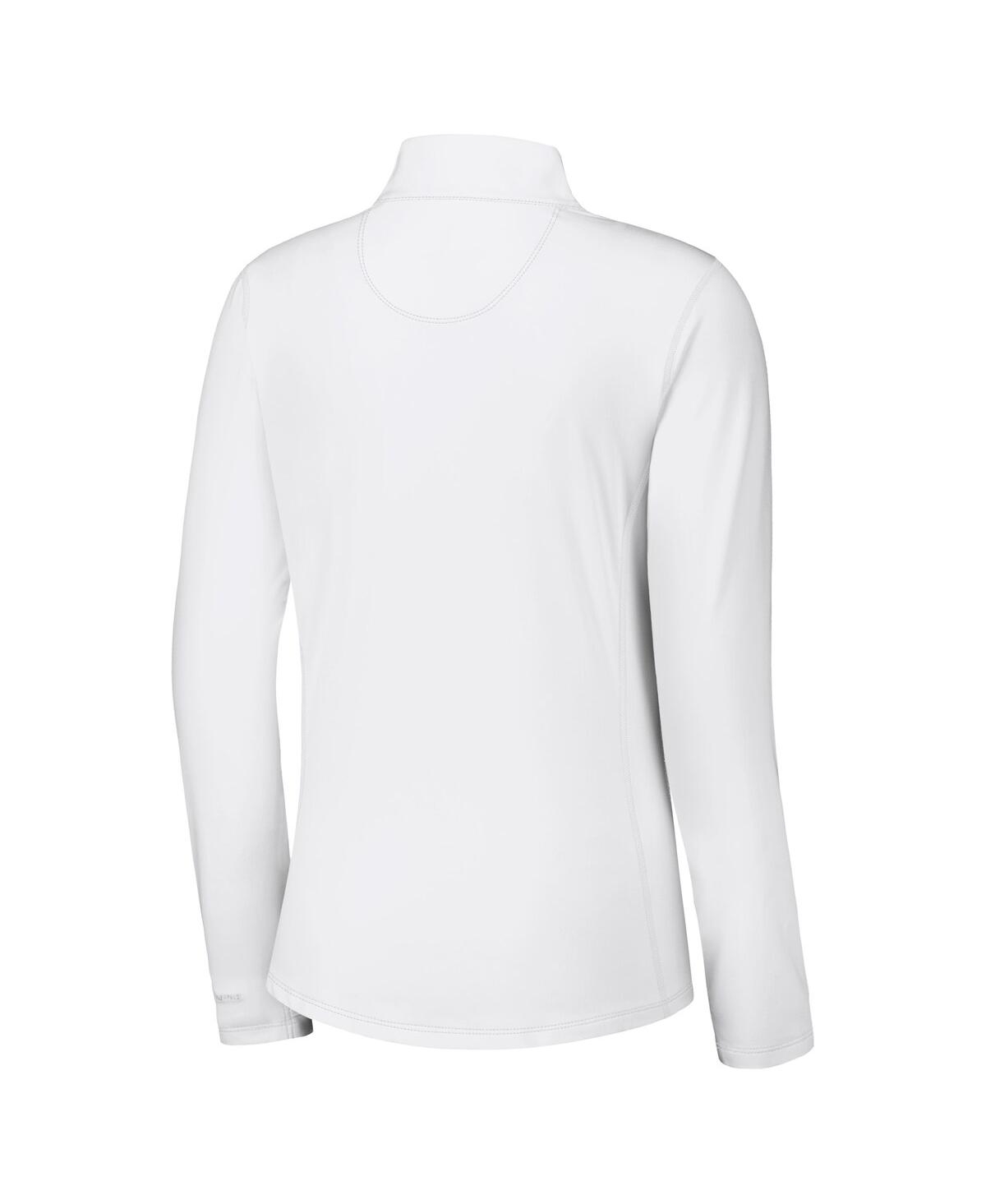 Tommy Bahama Navy Buffalo Bills Sport Playa Vista Quarter-zip Jacket In White