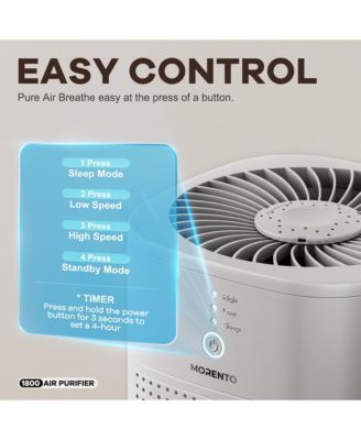 CHIVALZ HEPA Air Purifier with Essential Oil Diffuser for Home Bedroom, Up to 108 Sqft