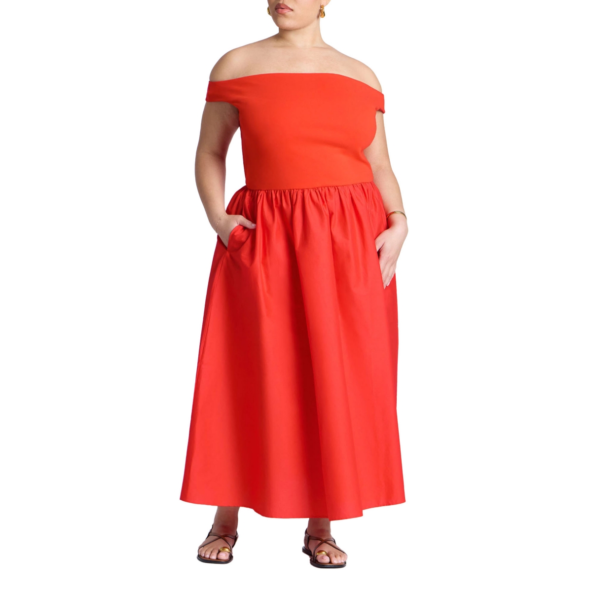 Women's Boat Neck Mixed Fabric Dress - Chartreuse