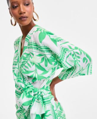 Women's Printed Side-Tie Mini Dress, Exclusively at Macy's