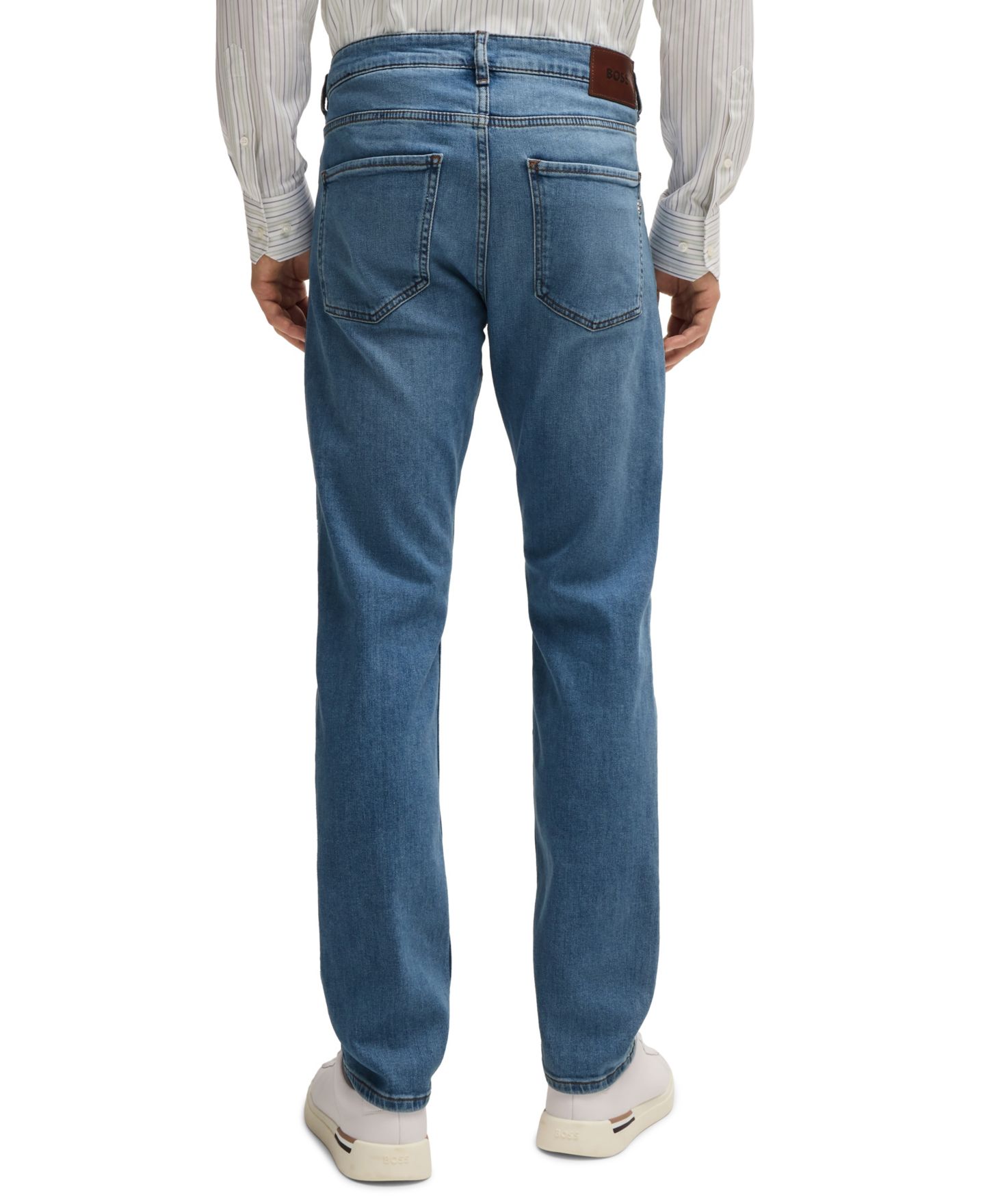 Мужские джинсы Hugo Boss Comfort-Stretch Denim Slim-Fit, цвет: Синий — фото 2