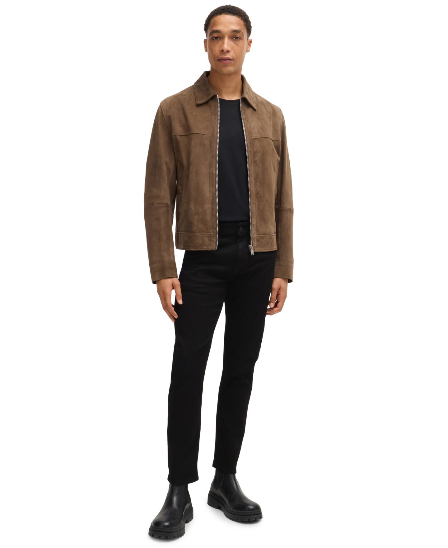 Мужские джинсы Hugo Boss Italian Denim Slim-Fit, цвет: Чёрный — фото 3